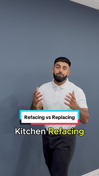 Kitchen refacing vs Kitchen replacing #kitchen #renovation #home #refacingcabinets #kitchendesignideas #fyp
