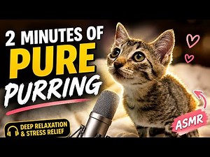 This Tiny Kitten's PURR Will Melt Your Stress Away 🐱💤 | 2 Minutes of Pure Cat Purring ASMR #cat