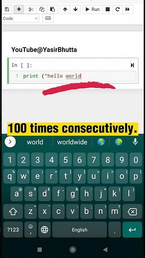 100 times "hello world" without loop | Python Tutorial for Beginners