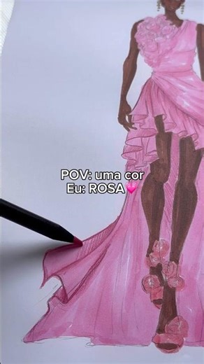 POV: a color Me: PINK💗 #fashionsketch #fashiondrawing #drawing #pink