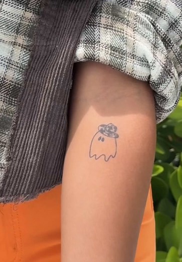 Howdy Ghost Temporary Tattoo: Halloween Fun