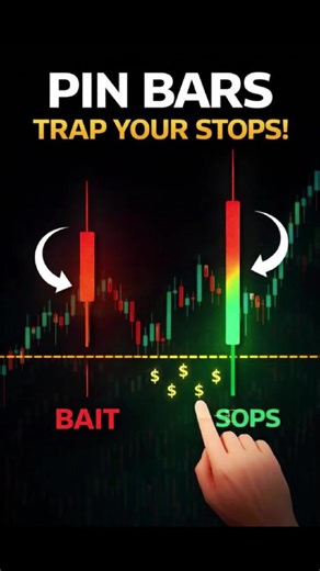 Pin Bar Trap: Long Wicks Don’t Mean Reversal — They Hunt Your Stops #priceaction #CandlestickPatterns #PinBar #MarketStructure #Liquidity #StopHunt #TechnicalAnalysis #StockTrading #DayTrading #TradingPsychology #usstocks