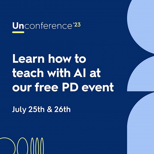 The 2023 #QuizletUnconference is one week away! This year’s Unconference is all about helping teachers strategize for an ever-evolving educational and technological landscape. Here's a sneak peek of some of our #AI focused sessions that will help prepare you for a transformative school year. Register today: https://quizlet.info/Unconference2023 | Quizlet