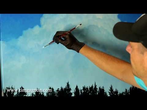 Painting clouds in Oil - Creating contours and depth with Tim Gagnon