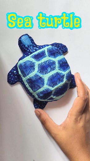 Kiva | Easy DIY Crafts & Art Tutorials on Instagram: "PAPER MACHE TURTLE 🐢#reelsinstagram #dıy #creative #turtle #papermache"