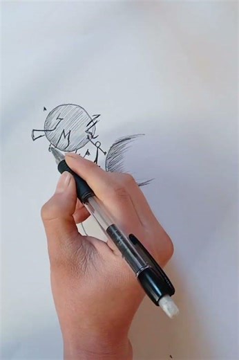 Korean animation. beautiful easy and simple imaginary.#pencilportrsit #sketch #draw