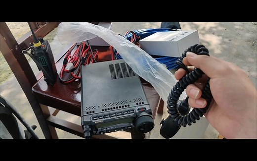 使用八重洲ft-891业余短波电台通联到四十多位友台，还有冰墩墩，nice