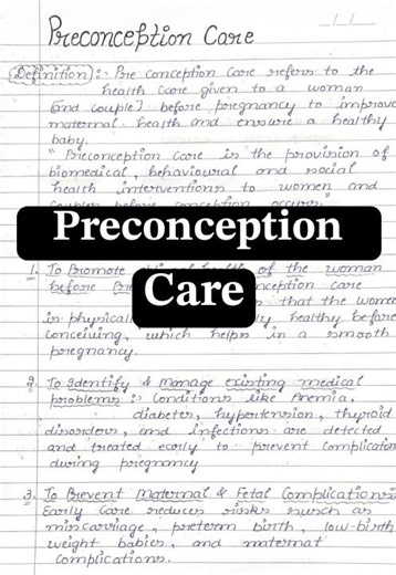 #preconceptioncare #obstetricsandgynaecology#gnmnursing