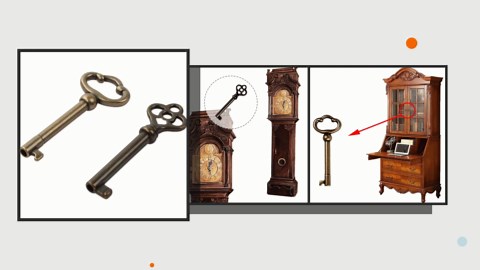 KY-2AB and KY-3AB Skeleton Key, Hollow Barrel Skeleton Keys, Antique Brass Keys, Antique Key for Vintage Furniture and Locks