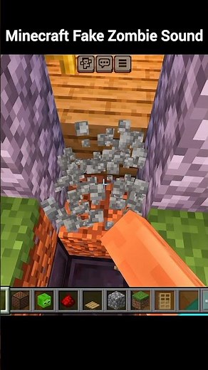 Minecraft fake zombie sound 🙀 #minecraft #shorts #minecraftmeme #minecraftmemes #meme #memes