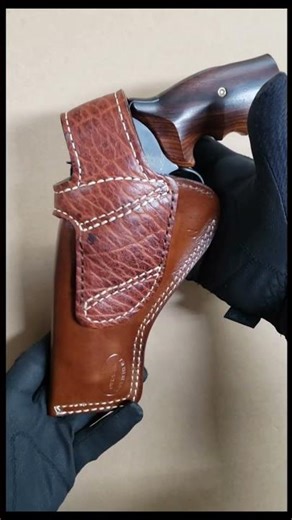 Azula Gun Holsters Custom Leather Fully Lined Outdoor Cross Draw Belt Holster For Smith & Wesson 44