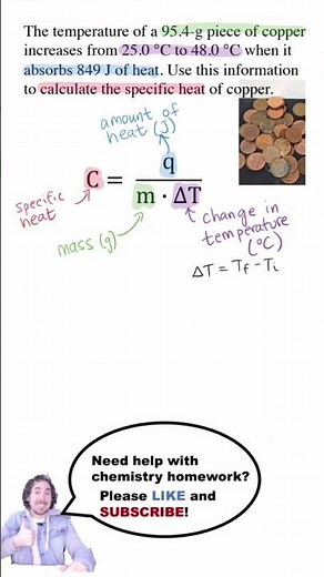 How to Calculate Specific Heat #chemistry #science #homework #shorts