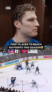 Nathan MacKinnon hits 100🚨🏒 #NHL #Hockey #GoAvsGo #ColoradoAvalanche #Denver #NHLHockey | Guerilla Sports