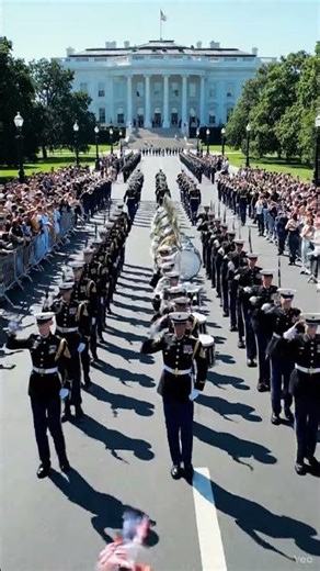 “The U.S. Military Parade Near the White House — Hyper-Realistic Orchestra March! 🇺🇸🔥