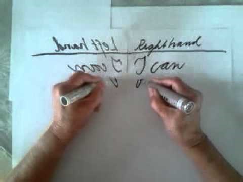 Writing with both hands at the same time!