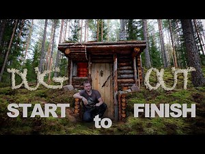 30 Days How I Alone 🌲 Build WARM DUGOUT 🔥 Into WILD FOREST Start to Finish - Earth Shelter