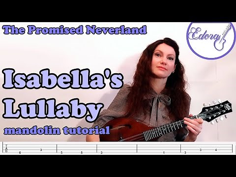 ISABELLA'S LULLABY Mandolin Tutorial for beginners with on-screen tabs - The Promised Neverland
