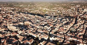 Aerial view of the french city of Carpentras. Provence, France