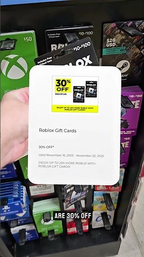 🚨30% off Roblox gift cards at Dollar General! (11/16-11/22) Great time to stock up for the holidays!