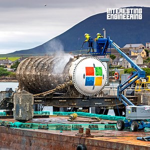 7.9M views · 24K reactions | Microsoft’s underwater data center project revealed that ocean-powered cloud storage could be the way of the future  #engineering | Interesting Engineering | Facebook