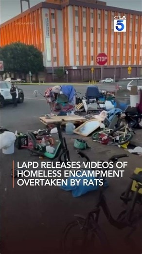 LAPD releases videos of homeless encampment overtaken by rats