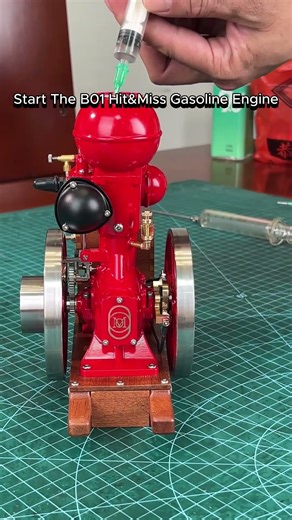 How To Start The B01 Hit&Miss Gasoline Engine#howto #gasolineengine #enginemodel #machine
