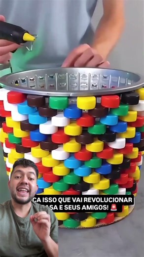 The correct way to recycle a garbage can.