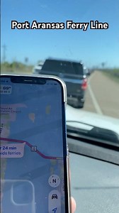 Port Aransas Ferry line real time Friday. #texas #travel