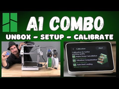 Bambu Lab A1 COMBO with AMS LITE - Step By Step SETUP, Config, Calibrate, Lubricate, Test Print
