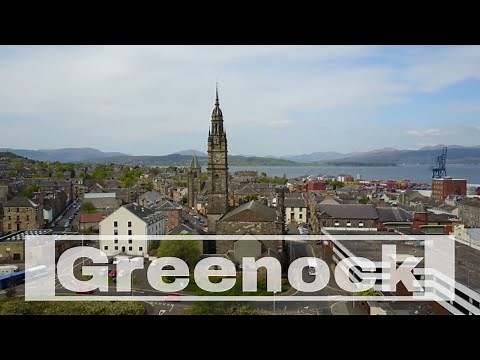 Drone Greenock, Scotland | Victoria Tower | Greenock Sheriff Court | Firth of Clyde
