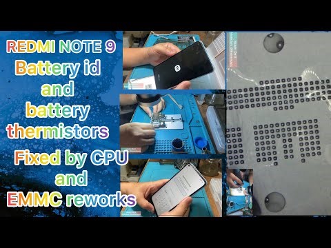 REDMI NOTE 9 ON AND OFF PROBLEM FIX VIA CPU AND EMMC REWORKS(BATT ID AND BATT THERMISTOR ISSUE)