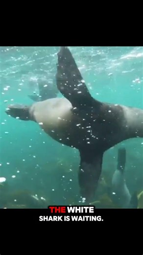 Sư tử biển vs Cá mập trắng. Sea lions and great white sharks. #short