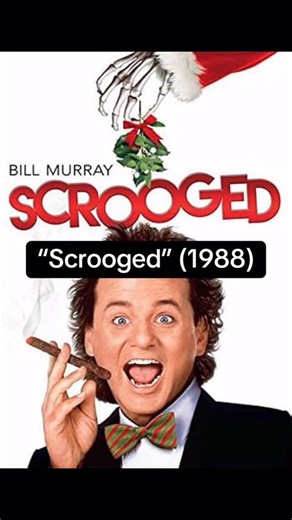ReelTrivia on Instagram: "“Scrooged” (1988) #scrooged #christmas #movie #trivia #billmurray 1. Bill Murray falling on his way out of the restaurant was a genuine accident. Apparently, after splashing the waiter with water, Murray lost his footing on the still-wet stairs. 2. Bill Murray turned down the lead roles in Rain Man, Big, and Cocktail to make this film. 3. Nominated for a best makeup Oscar. Lost to Beetlejuice. 4. When the Ghost of Christmas Present grabbed Bill Murray’s lip, she tore it