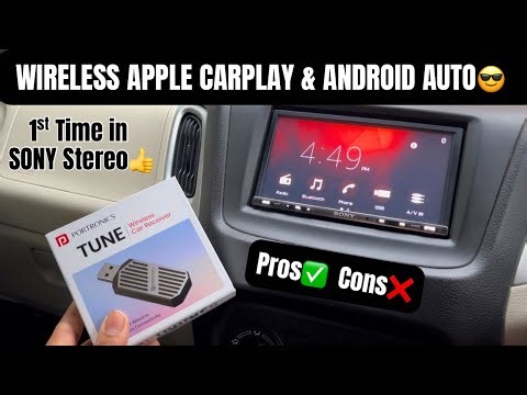 ⚡Wireless CarPlay & Android Auto on Sony Stereo🚀| Portronics Tune Wireless Adapter Setup & Review💯