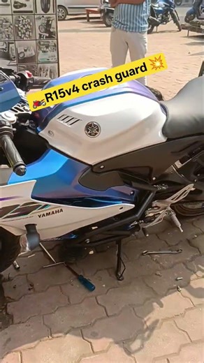 R15v4 modified crash guard Grabrail#jamshedpur#automobile#bike#r15#r15v4#modified#vlog#decor#reels