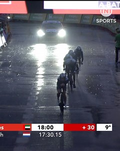 When CHAOS broke out in a dark and rainy Barcelona at the 2023 Vuelta team time trial! ☔️🌙 | TNT Sports