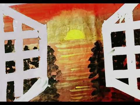 How to Draw window scenery painting 🖼 😍