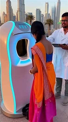 Dubai Newest Ai Salon 🤩Pod Mind Robotic Machine #shortvideos #youtubeshorts #ai #shorts