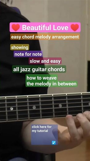 Beautiful Love Easy Chord Melody Arrangement #shorts