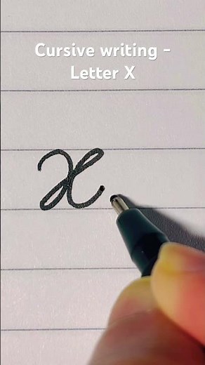 How to write Letter X in Cursive