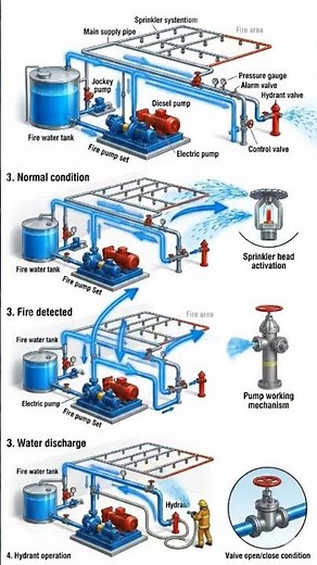 🔥 Fire Fighting System Explained in 3D | How It Saves Lives!