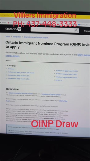 🚨 OINP DRAW ALERT — THIS COULD BE YOUR CHANCE 🇨🇦🔥 Ontario just invited candidates today 👀 If you’ve been waiting for your moment… THIS IS IT. Got selected? Or not sure if your profile is strong enough? Don’t risk delays or refusals ❌ 📞 Contact us for your application or get your file reviewed by an RCIC 📱 437-448-3333 📧 info@villiersimmigration.com 🌐 VilliersImmigration.com ⚡ Limited FREE consultation slots every week — don’t miss out! #OINP #CanadaImmigration #ExpressEntry #PRCanada #I