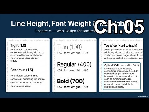 Line Height, Font Weight & Readability — Ch. 5 | Web Design for Backend Engineers