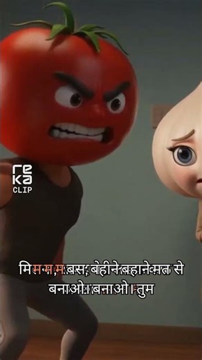 Bhindi vs Tamatar | Garlic ka Master Plan 🧄🍅 Cartoon Story 1