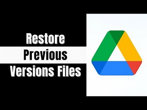 How to Restore Previous Versions of Files in Google Drive | Easy Guide
