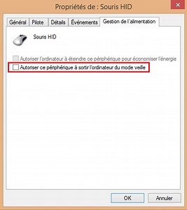 Désactiver la sortie de veille par la souris ou le clavier sous Windows