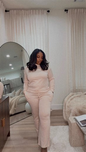Jalisa Simone | Luxury | Mom Lifestyle | Daily Vlogs on Instagram: "Soft luxury on a budget 🤍 This Amazon matching set has been on repeat for me lately — effortless, comfortable, and perfect for travel or everyday errands when you still want to look put together. I’m wearing Light Coffee in a Medium and Beige in a Large for a slightly more relaxed fit. For reference, I’m 5’4–5’5, and the length works great for me (not tall-girl friendly). It’s around $40, has a 4.3-star rating, and honestly fee
