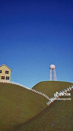 Dreamcore Houses on the Hill - Surreal 3D Animation