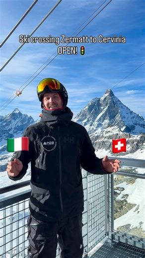 Sam Ladds on Instagram: "Come ski with me from 🇨🇭> 🇮🇹, follow for more How to get there - - Take the Matterhorn Express and 3S Cable Way to the Klein Matterhorn - From here you can directly ski to Italy on red slopes - Be sure you get back to the border before 3pm so you don’t get trapped on the Italian side when they close the lifts 🥲"
