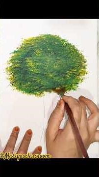 how to paint realistic tree step by step tutorial for beginners 😃#art #shorts #acrylicpainting#viral